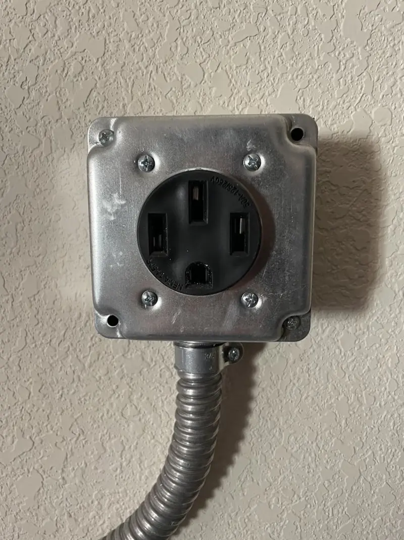 NEMA 14-50 outlet installed for Smart Home Electrical in Streetsboro